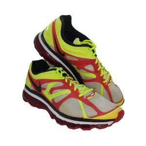 NIKE AIR MAX Mens Yellow/Red/Gray Athletic Sneakers - Size: 13